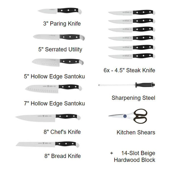 Henckels Statement 15Piece Knife Block Set Natural & Reviews Wayfair
